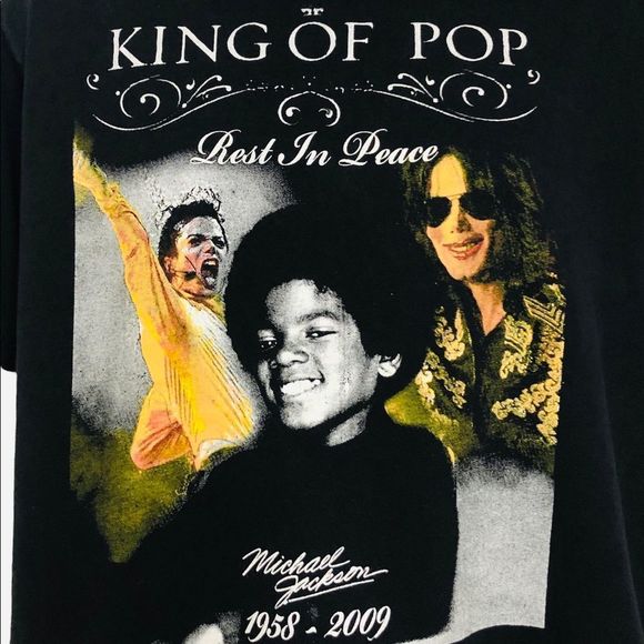 Vintage MICHAEL JACKSON in Memory 1958-2009 Shirt Large King of Pop. - Picture 2 of 8